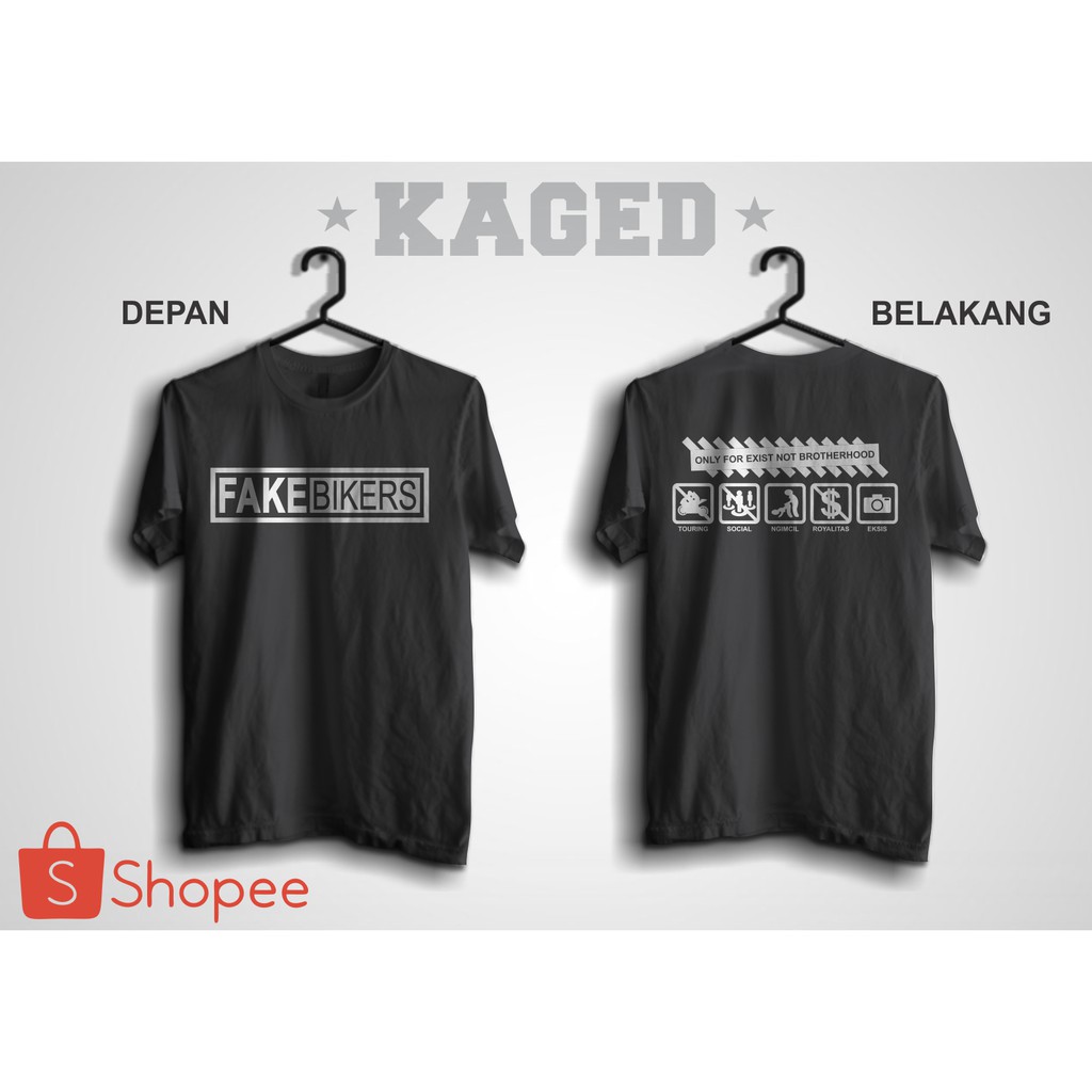 Kaos Fake Bikers #Hitam/Black Kaos Bikers Kaos Anak Motor Kaos Geng Motor Kaos Anak Jalanan