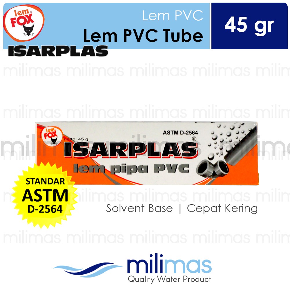 

ISARPLAS - Lem PVC 45 Gr Viskotitas Rendah - Cepat Kering