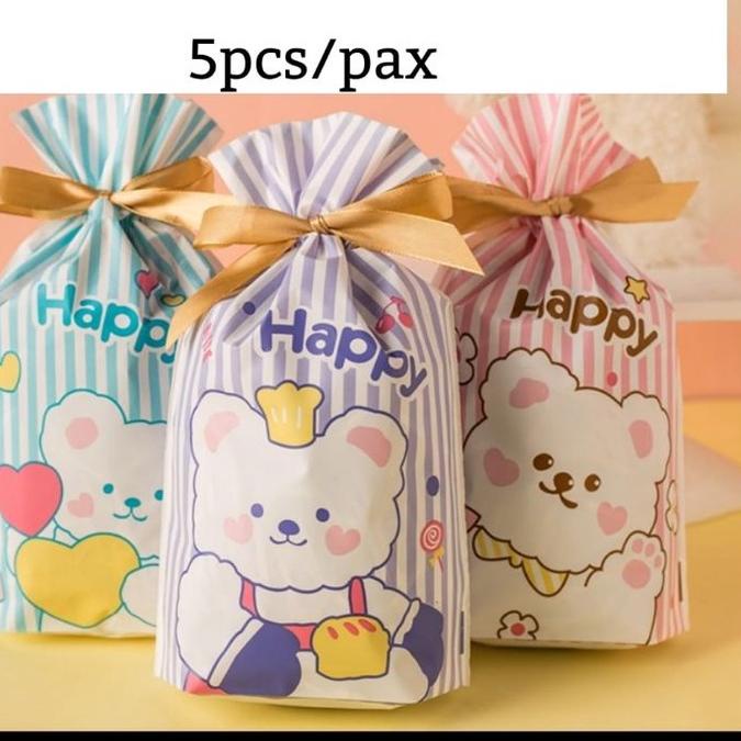 

DISKON BRANDS FESTIVAL 5pcs GODDIE BAG SERUT LUCU PLASTIK HADIAH HAPPY GS03