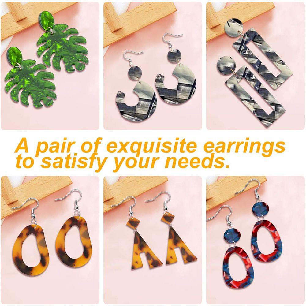 Solighter Anting Cetakan DIY Kerajinan Buatan Tangan Membuat Perhiasan Kristal Epoxy Tidak Teratur Anting-Anting Geometris Liontin Dekorasi
