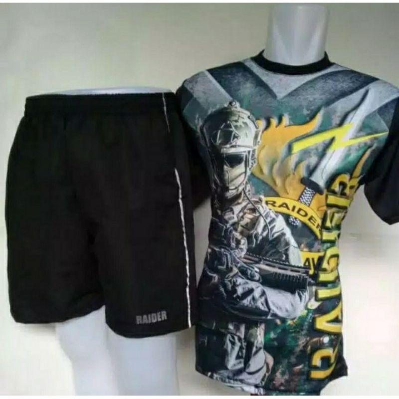 STELAN KAOS TENTARA RAIDER JERSY PREMIUM /KAOS RAIDER TNI AD