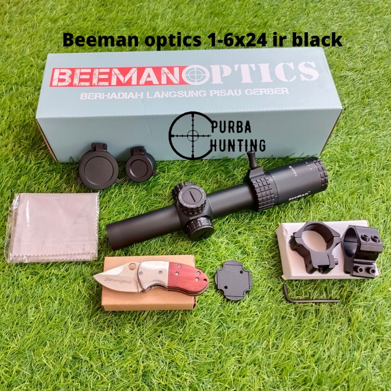 Beeman optics 1-6x24 ir buntung hitam - telescope beeman - tele beeman