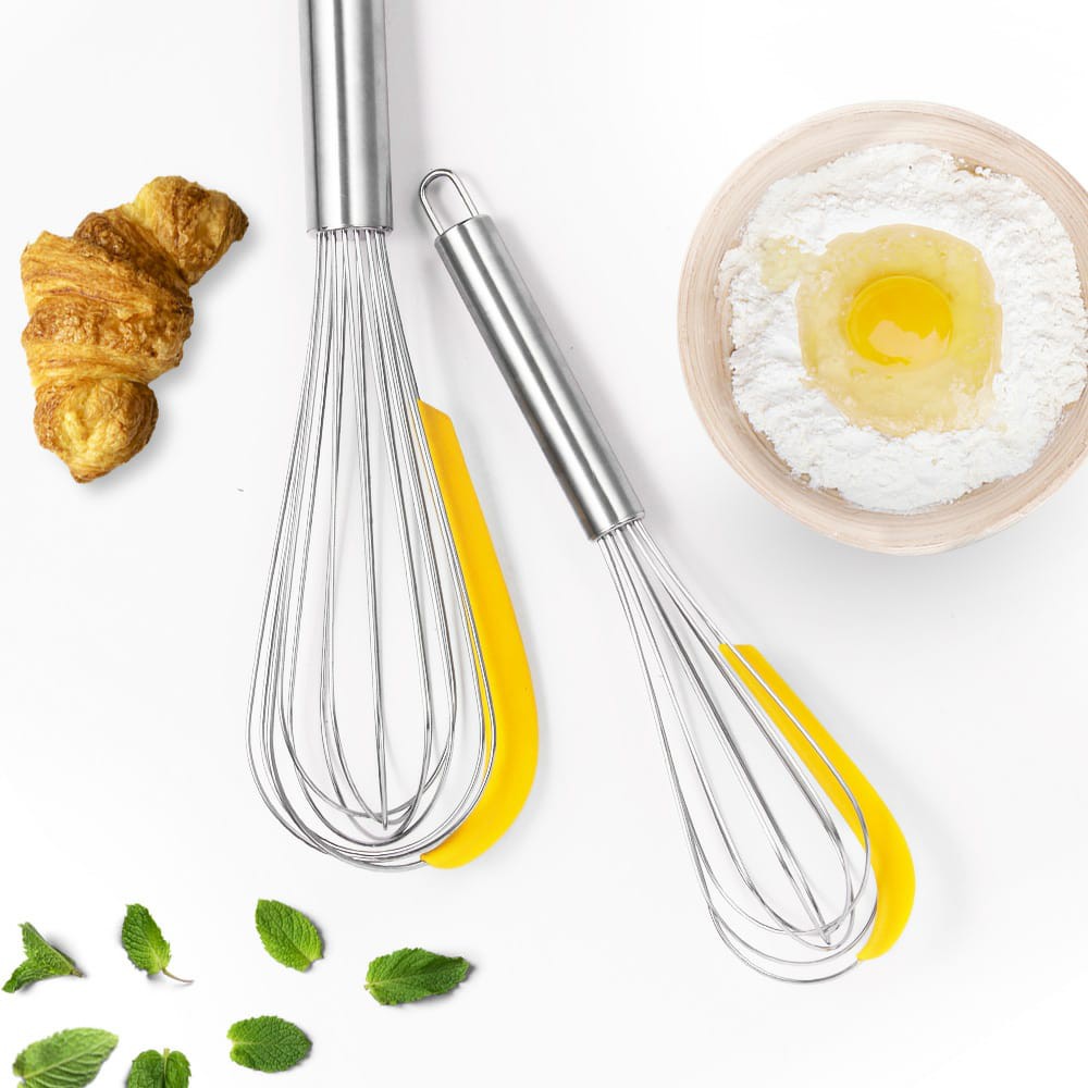WHISK WHISKER WHISKTULA SPATULA STAINLESS EGG SEPARATOR SET