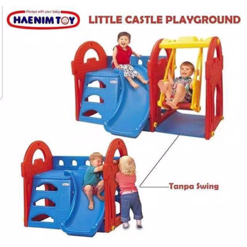 Haenim Little Castle Slide and swing HN-709 Playground toys / mainan perosotan
