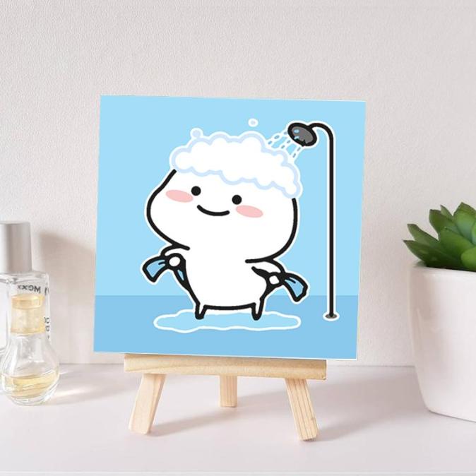 

Paint by number pentol stay at home canvas 20x20 cm painting kit