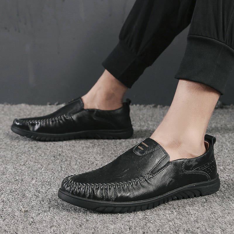 TBIG [COD] LEON Sepatu Pria Import Slip On Sepatu Sopan Formal Casual Santai