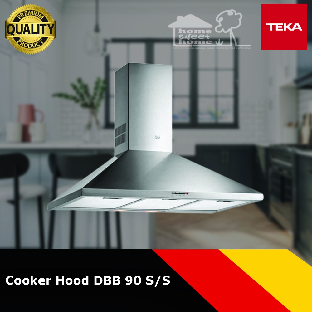 Teka DBB 90 INOX 90cm Wall mounted Pyramid Cooker Hood