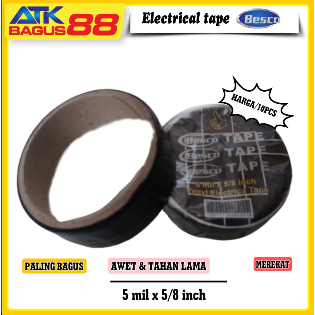 Electrical tape besco/solasi kabel/plakban kabel elektrik