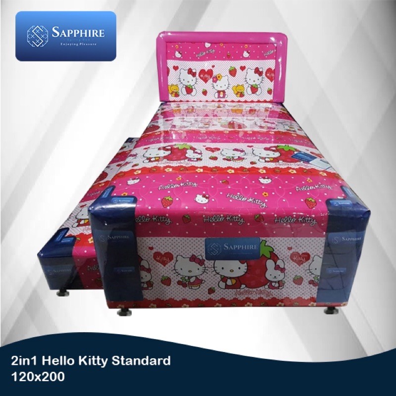 kasur spring bed sapphire sorong 2in1 anak hello kitty