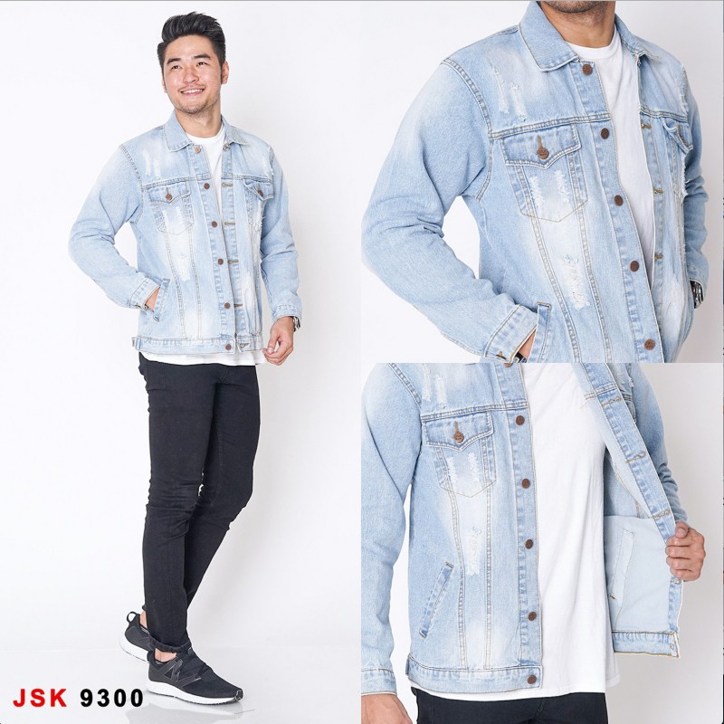 Jaket Jeans Pria / Jaket Jeans Denim Pria / Jaket Jeans Cowok / Jaket Pria / Jaket Jeans JUMBO Pria