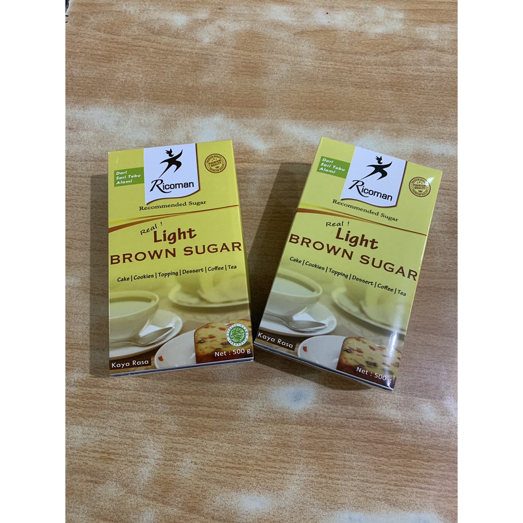 

Ricoman Light Brown Sugar 500 gr / gula merah tebu 500gr