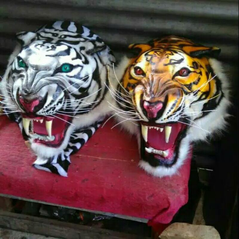 Jual Bisa Jtr Kepala Macan Harimau Topeng Macan Barongan Devil Shopee