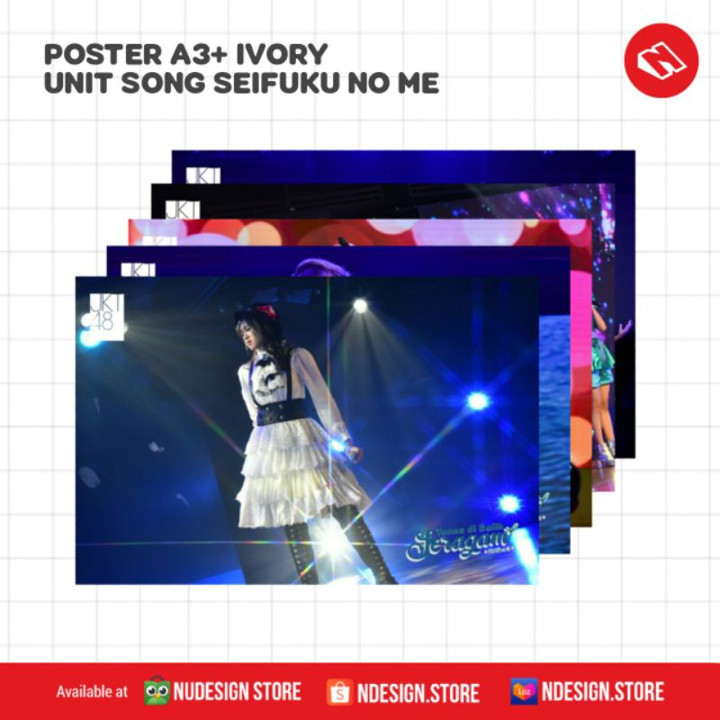 NDESIGN - JKT48 UNIT SONG SEIFUKU NO ME POSTER A3+
