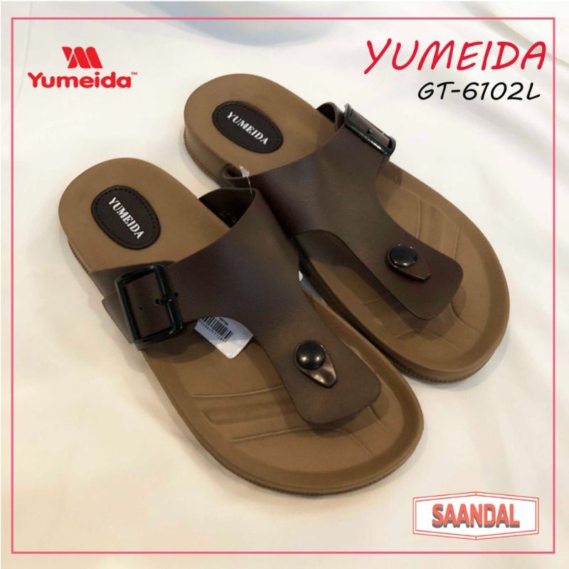 (COD)Size 38-43 Sandal Jepit Karet Pria Yumeida 6102 Gesper bisa digeser