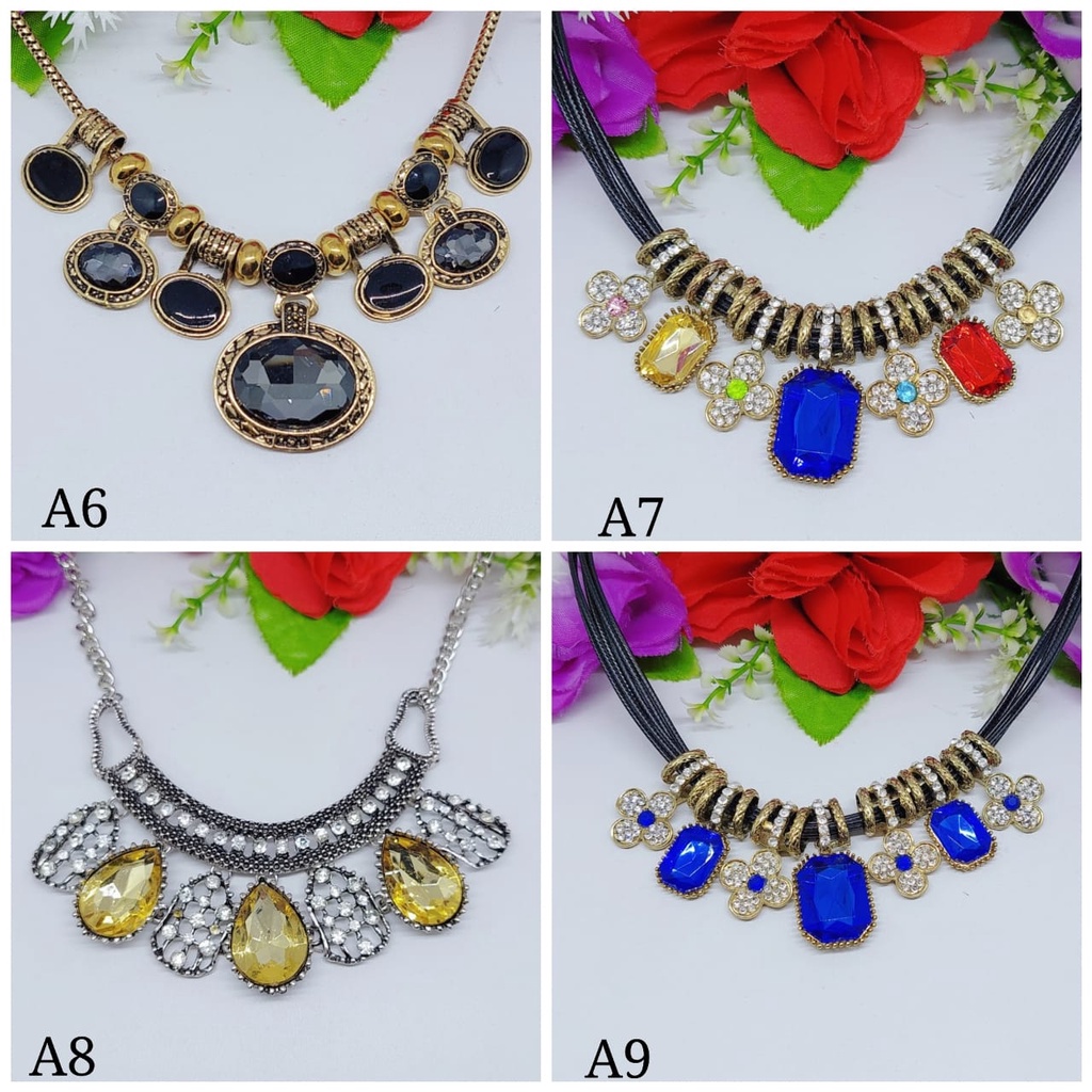 Aksesoris kalung fashion kalung elegan kalung hijab aksesoris cantik kalung daun elegan cantik A6-A9