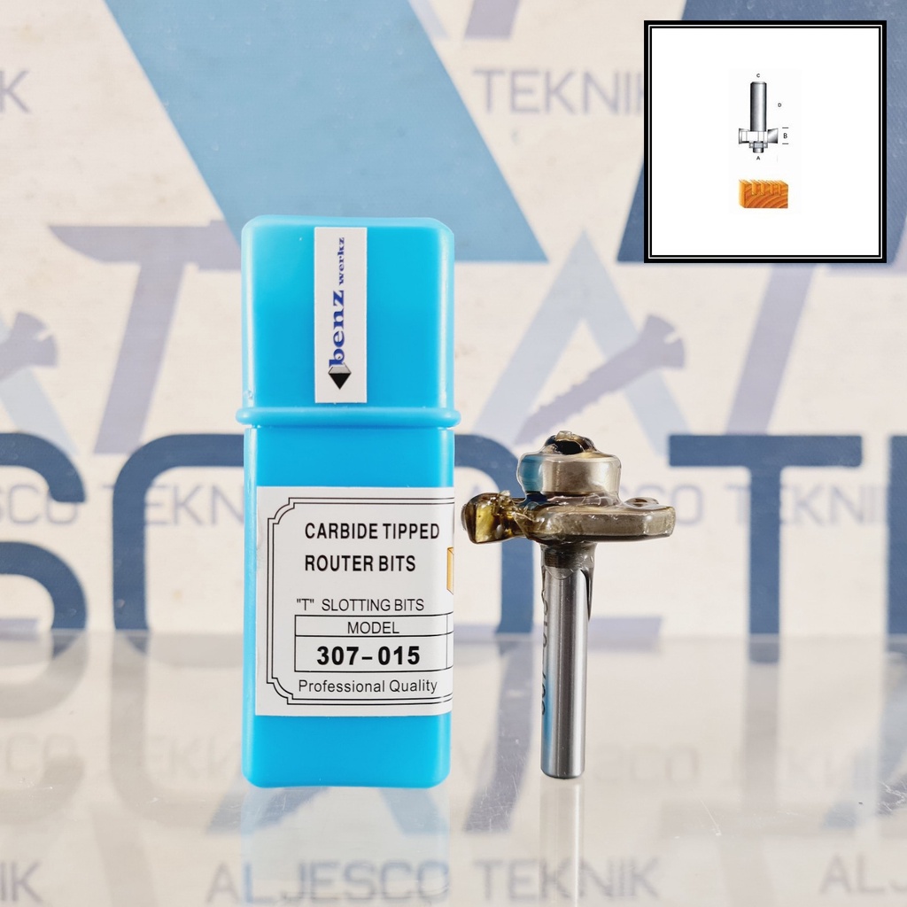 BENZ 307-015 MATA PROFIL 5 MM 5MM T SLOTTING BITS