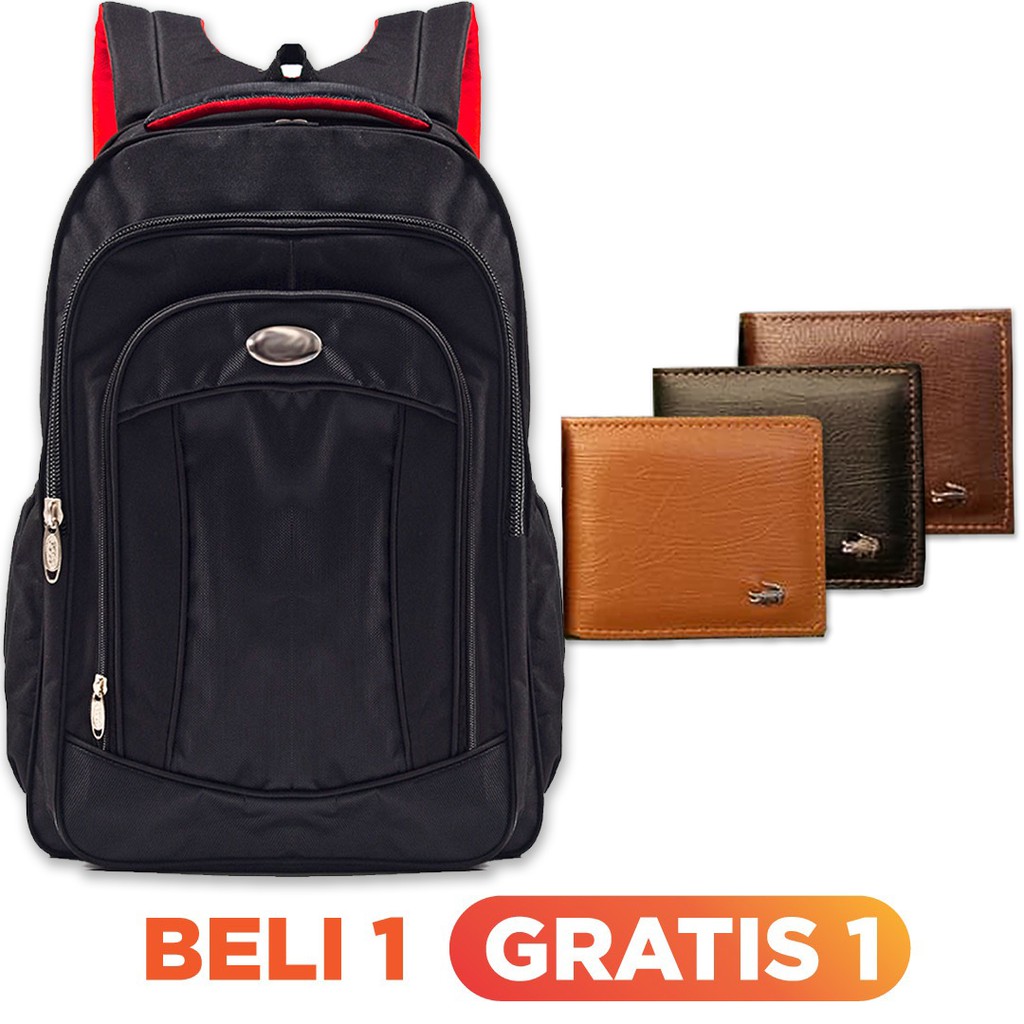 BELI 1 GRATIS 1 TAS SEKOLAH WATERPROOF DEWASA SMP SMA SMK KULIAH EDWARD TAS RANSEL LAPTOP 14" RAINCO