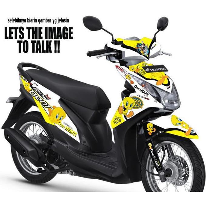 Striping Stiker Motor Custom Premium Design Suka2 Honda Beat