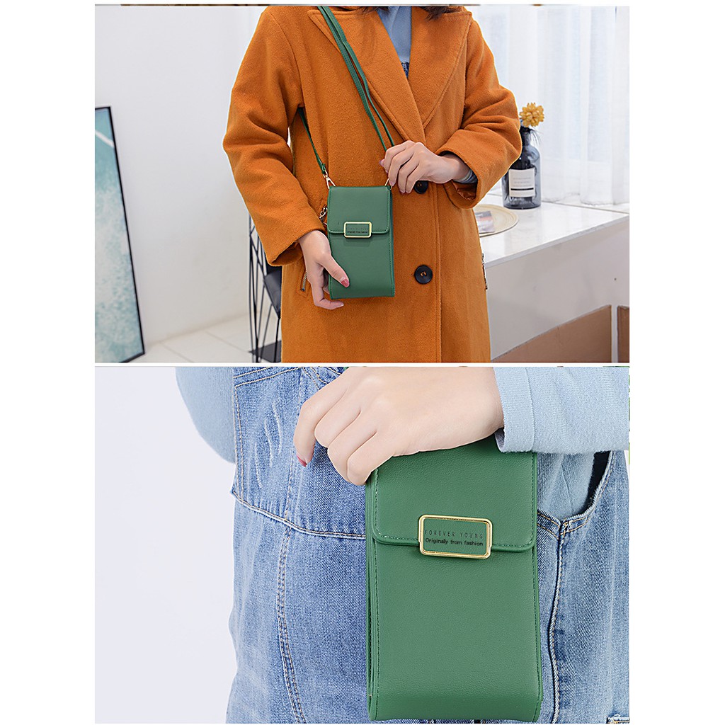 DOMPET HP WANITA TALI SELEMPANG PANJANG KULIT DANISA  PREMIUM MURAH IMPORT KOREA FASHION BATAM ABG