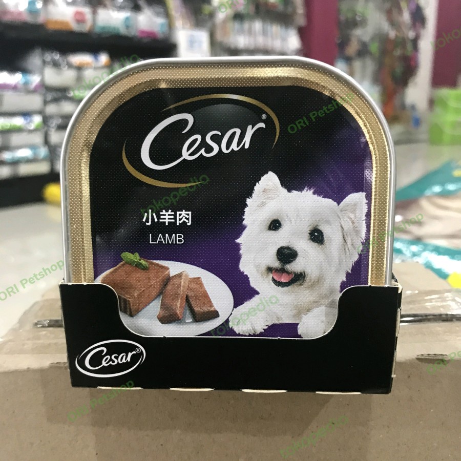 Dog Food Cesar Rasa Lamb 100gr Makanan Basah Anjing