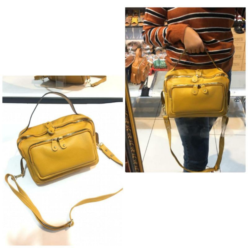 TAS KULIT GARUT TERLARIS DOBEL TALI KULIT SAPI ASLI ORIGINAL TAS SELEMPANG WANITA