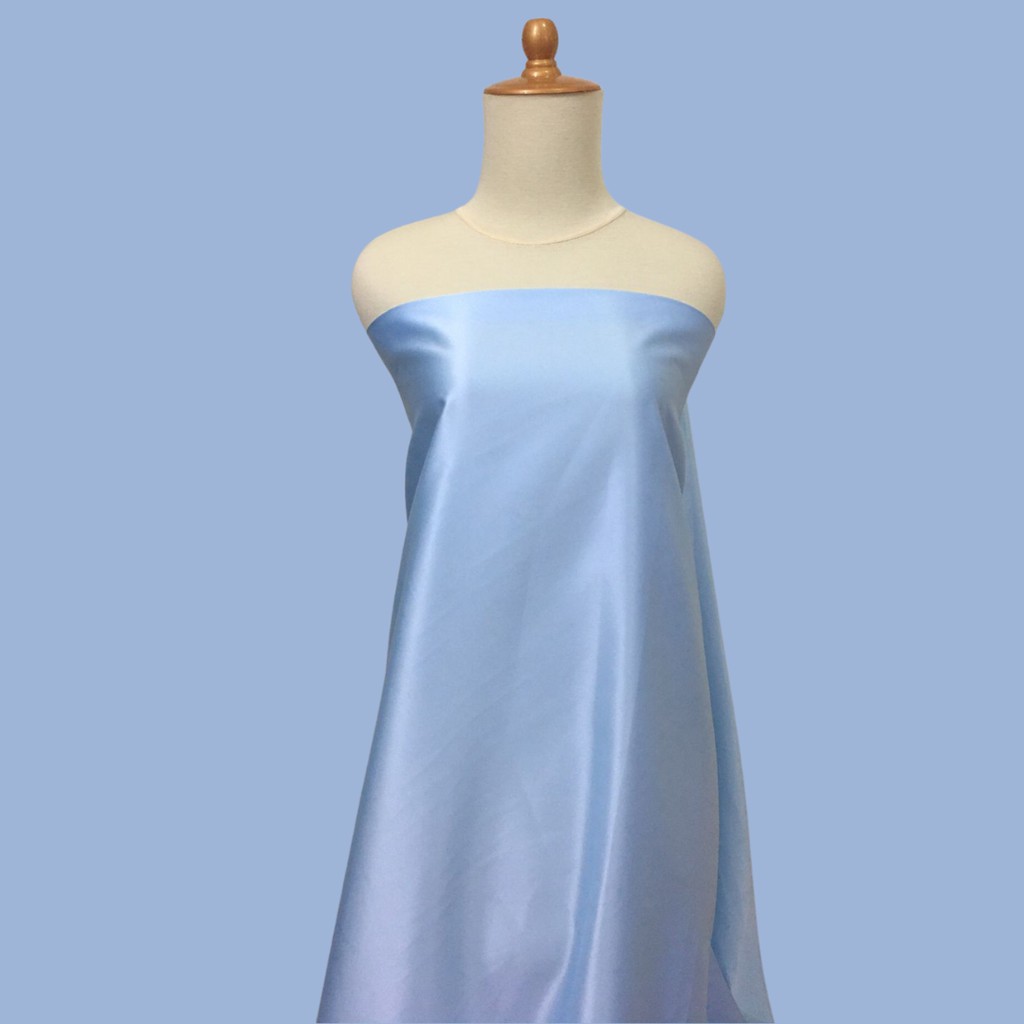 Bahan Kain Satin Velvet Premium Backdrop Backgroud Warna Baby Blue