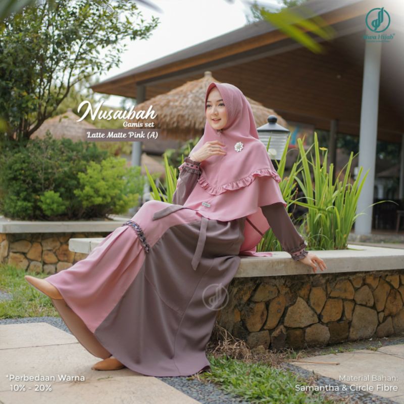 GAMIS NUSAIBAH SATU SET KHIMAR ALWA HIJAB