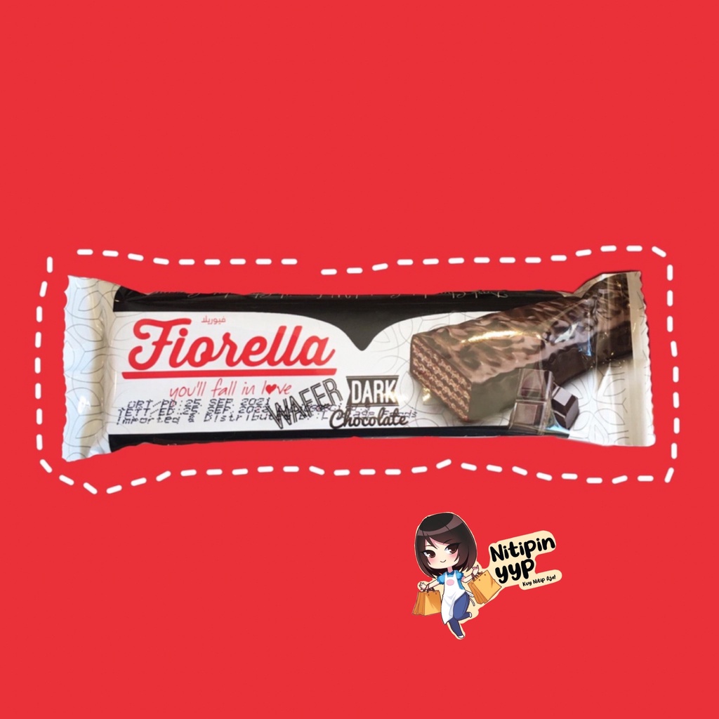 Coklat FIORELLA Wafer Import Turkey - Fiorella Coated Chocolate &amp; Dark Chocolate Wafer - Wafer Biscuit Lapis Coklat Turki (40gr)