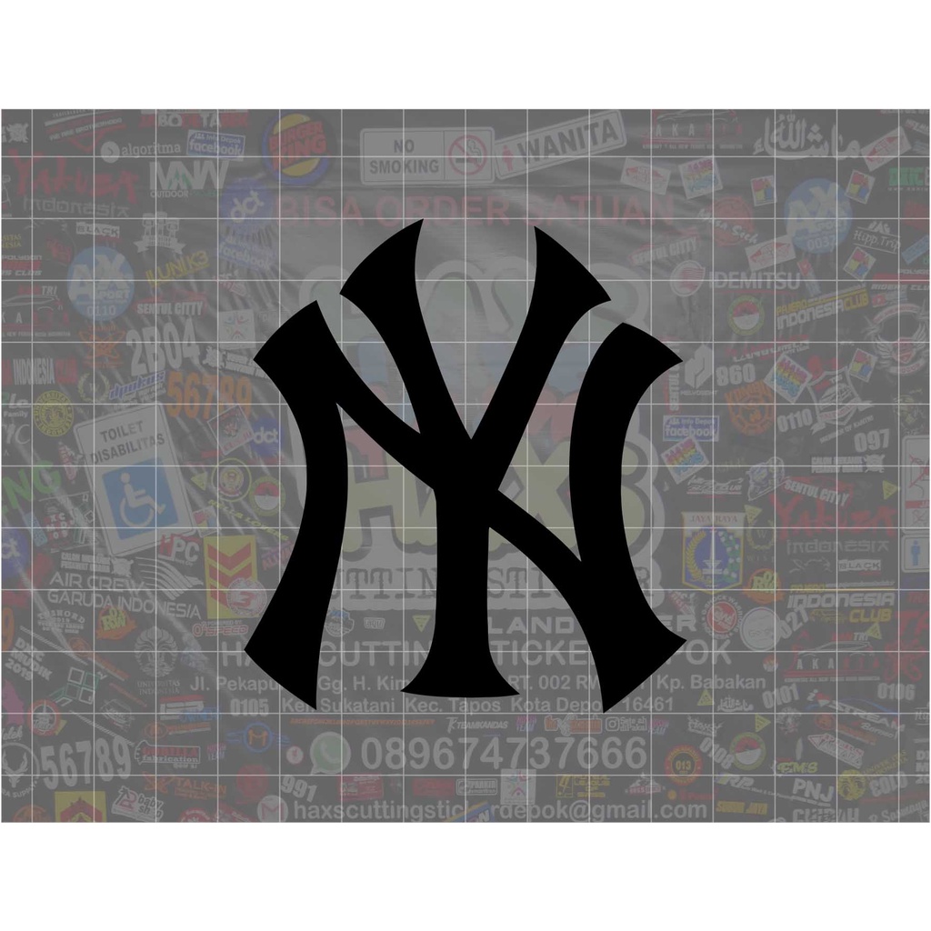 Cutting Sticker NY New Yor Yankees Ukuran 8 Cm Untuk Mobil &amp; Motor