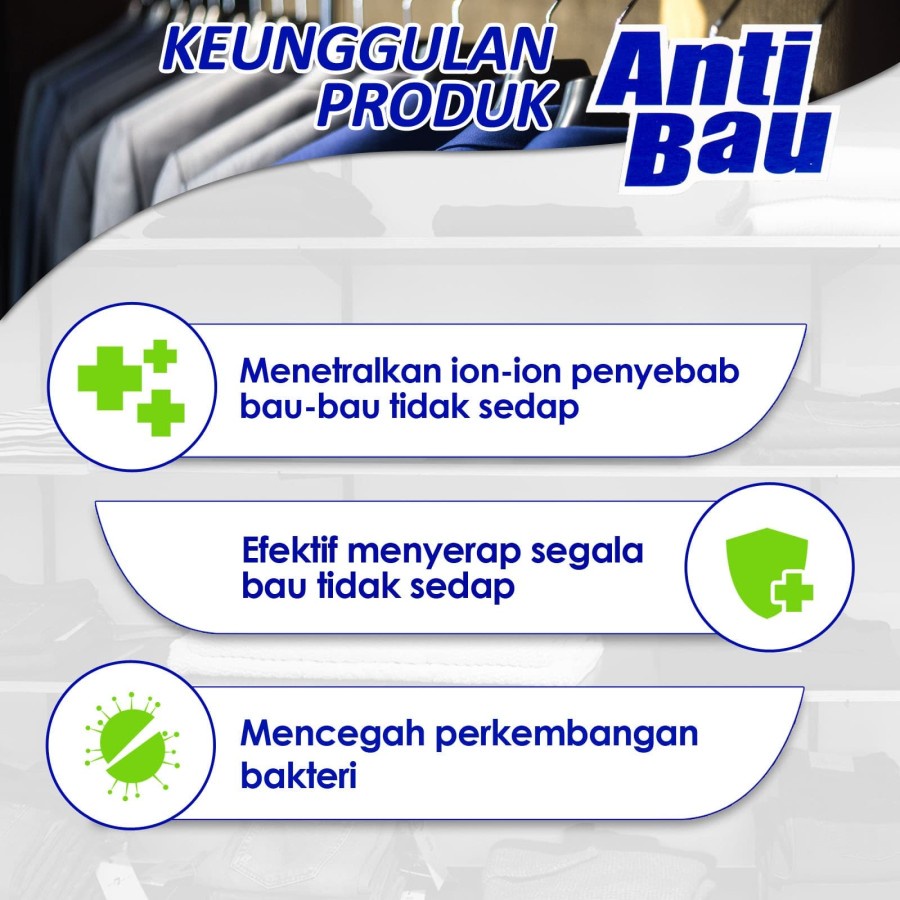 Triple Bundle Bagus Anti Bau Lemari 50g / 50 g