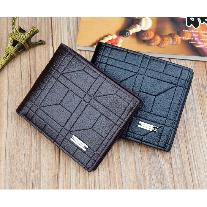 DOMPET LIPAT PRIA ORIGINAL KULIT HITAM SANTIAGO KECIL PENDEK TIPIS SLOT KARTU BANYAK COWOK KEREN DISTRO PREMIUM IMPORT BRANDED MURAH ORI