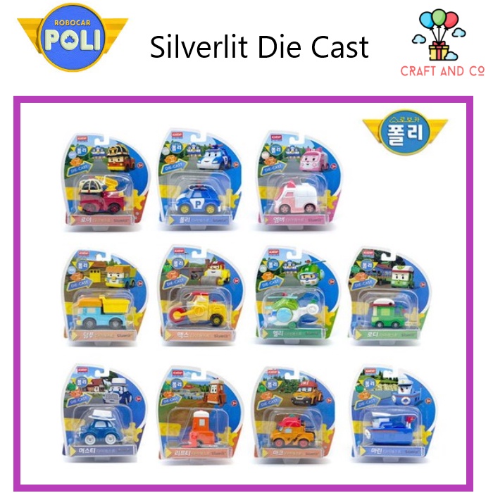 Robopolicar Robopoli car Silverlit die cast Helly/Roy/ Amber /Poli /Schoolb / trino ORI