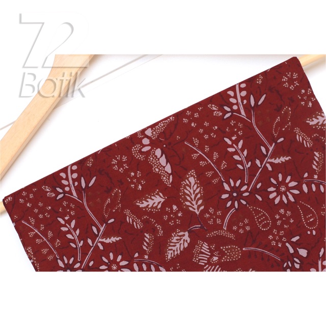 KAIN BATIK PREMIUM Bahan Katun Motif Kembang Setaman Warna Merah Maroon Marun Maron 722957 Cap 72 Jarik Jarit Samping Kebat Panjang Batik Katun Modern Premium Bahan Seragam Batik Pernikahan Kantor Keluarga Murah Kamen Jadi Batik Bali Lembaran