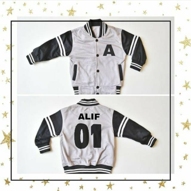 Jaket baseball Costum / Jaket Anak Laki Laki / Jaket Varsity anak / Jaket Baseball Anak Laki Laki
