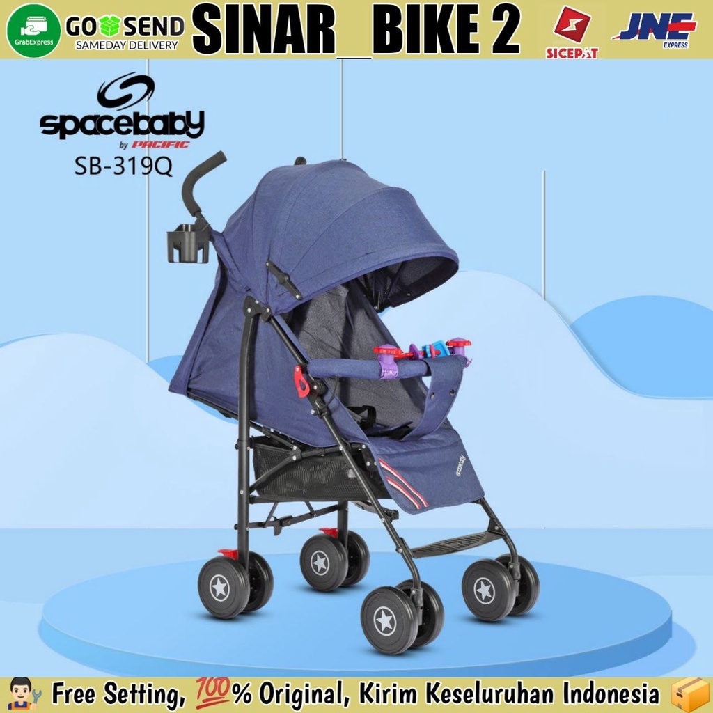 Baby Stroller Kereta Dorong Bayi SpaceBaby SB-319Q New Born-3Th Duduk,Rebah,Tidur Buggy BabyStroller