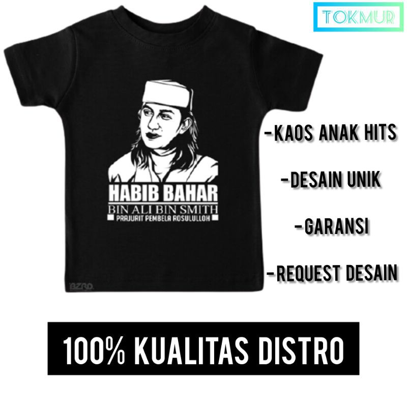 COD Baju Kaos Anak Habib Bahar Bin Ali Bin Smith Prajurit Pembela Rosululloh Muslim Distro Laki Laki