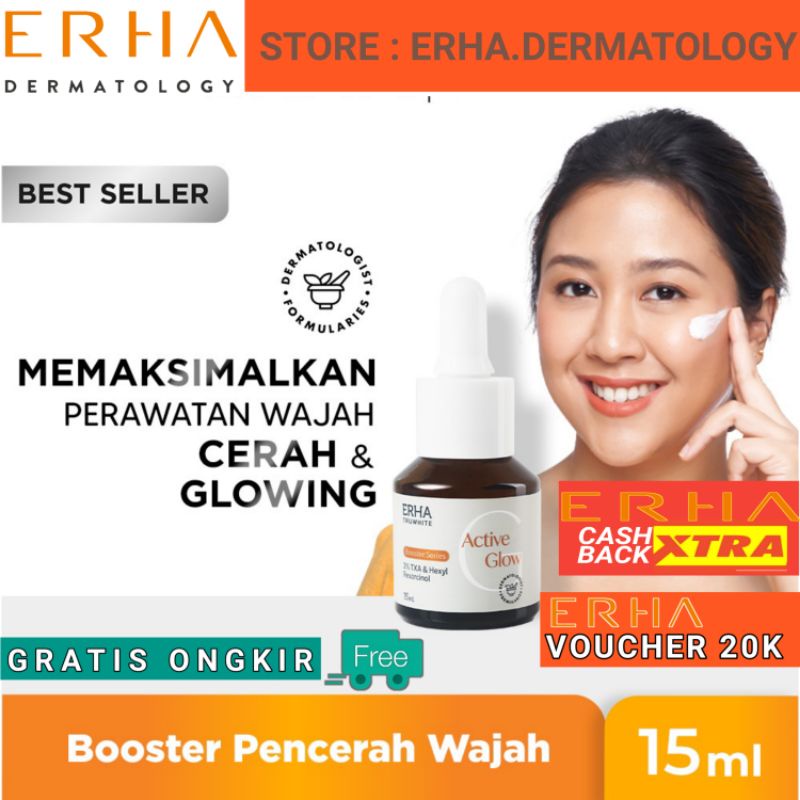 ERHA ACTIVE GLOW / TXA 3% /CREAM WHITENING / CREAM FLEK / CREAM ERHA / KRIM ERHA /ERHA CORRECTIVE CR