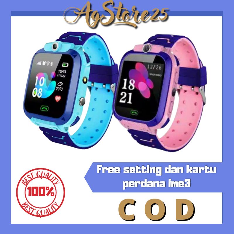 Smartwatch Jam Tangan Anak Laki-Laki Perempuan | jam pintar | WATERPROOF anti air Q12 IMEI  Imoo Aim