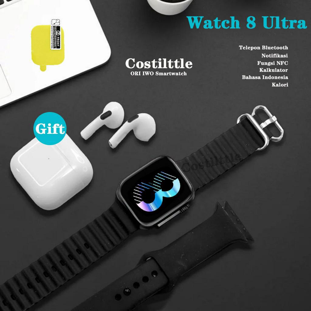 ORI IWO Serise 8 Watch 8 Ultra T800 Ultra Max Smart Watch NFC Door Access Unlock IWO Smartwatch Bluetooth Call 1.99inches Square Screen Wireless Charge Fitness Sport Bracelet HD Screen for iPhone Xiaomi Android