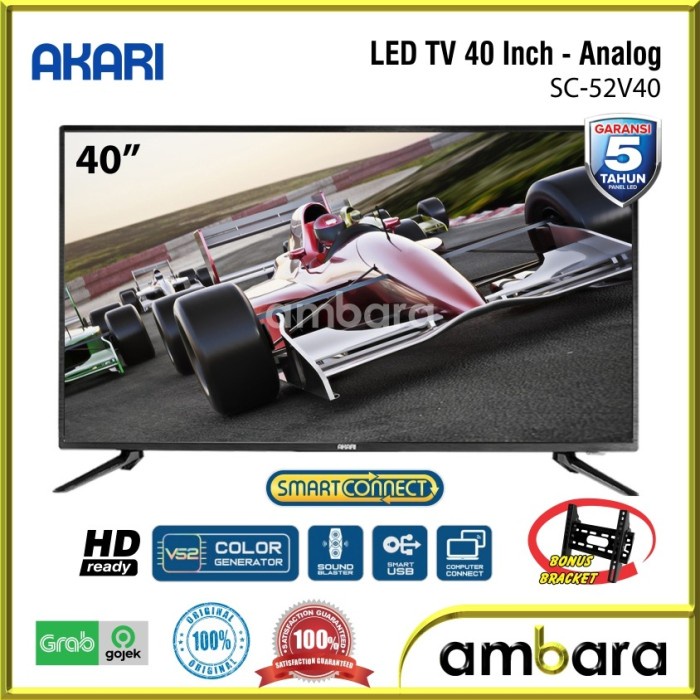 AKARI SC-52V40 Smart TV 40 Inch TV LED Smart Connect