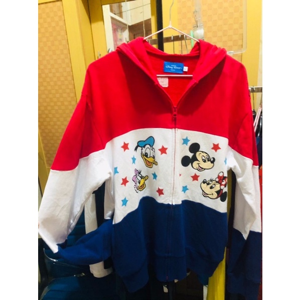 ❌SOLD markas❌ Disney Tokyo Resort Hoodie Zipper 3tone size L
