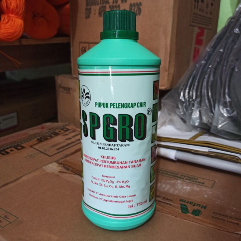 PUPUK PELENGKAP CAIR SPGRO (SUPERGRO) DAUN 750 ML