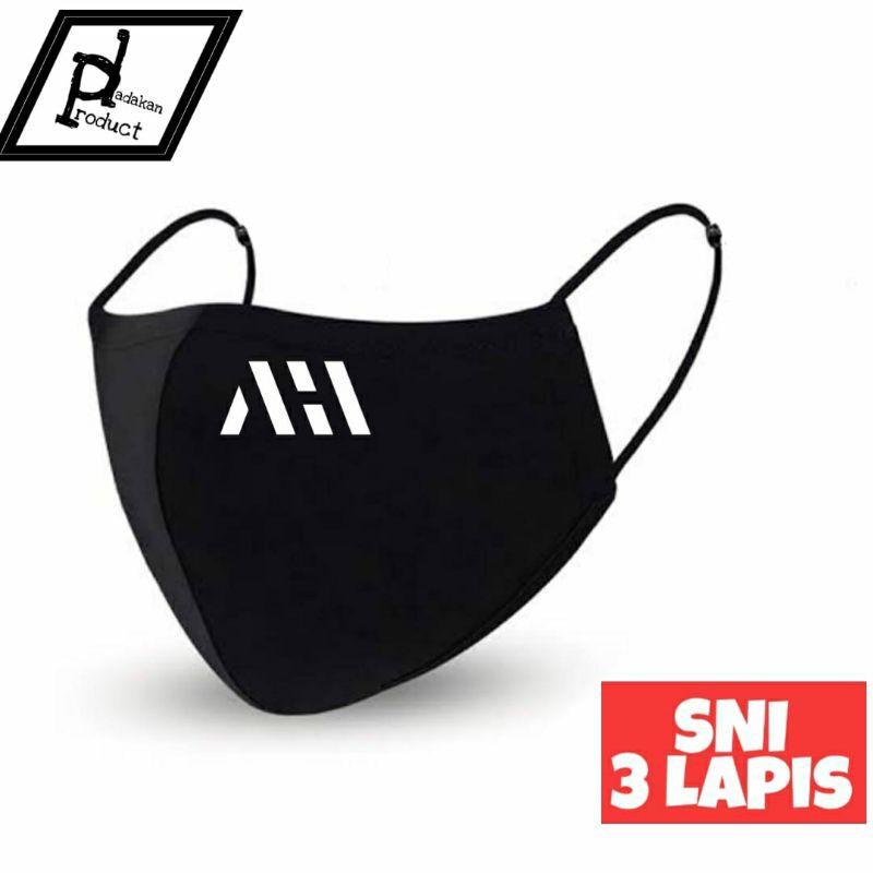 Masker AHHA/AHHA ROSE 3 Ply - Masker Kain 3 Lapis / Masker Earlop / Masker Custom / Masker Motif