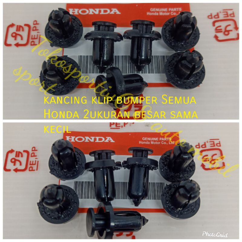 kancing klip baut bemper Honda semua Honda ukuran besar/kecil Klip baut bumper honda