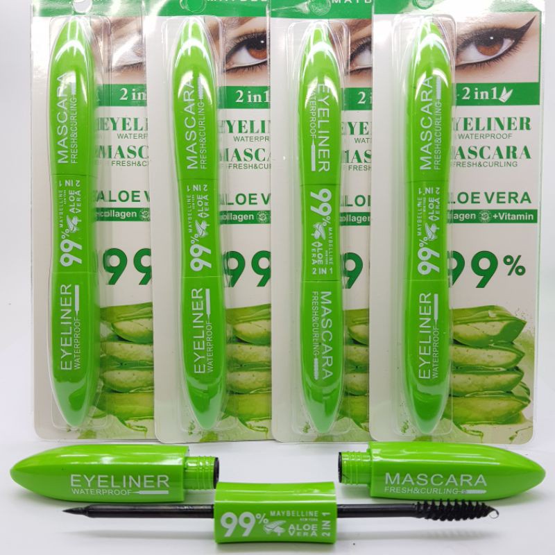 EYELINER - MASKARA ALOEVERA MAYBELLINE 2 IN 1