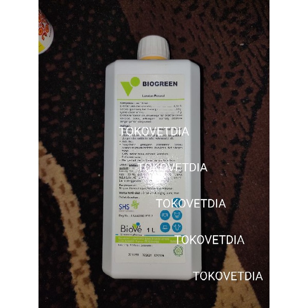 Biogreen 1 liter herbal lysine sorbitol cat dog kelinci merpati vitamin ayam vitamin suplemen sapi