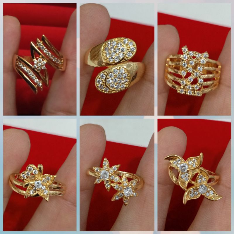 XC9099-Cincin xuping wanita berlapis emas dengan mata zircon