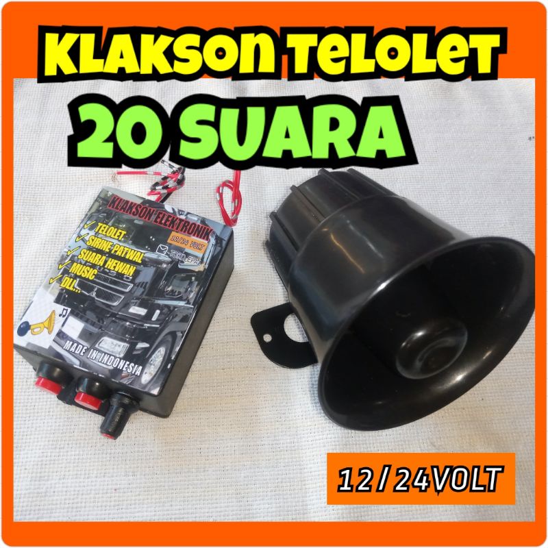 klakson suara anjing / telolet elektrik motor mobil 12 dan 24 VOLT