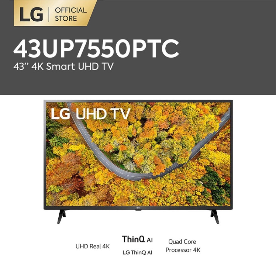 LED TV LG 43 INCH 43UP7550 SMART TV UHD 4K HDR 43UQ7550PTC