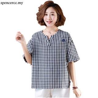 Blouse Model Plaid  Aneka Warna untuk Wanita Shopee Indonesia